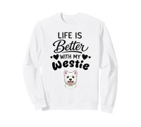La Vita È Migliore con Il Mio Cane West Highland White Felpa