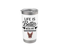La Vita È Migliore Con Il Mio Cane Xoloitzcuintli Bicchiere termico in acciaio inox doppia parete