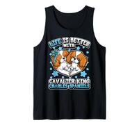 La Vita è Migliore con Il Proprietario del Cane Cavalier King Charles Spaniels Canotta