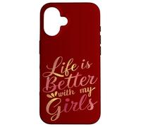La vita è migliore con la citazione tipografica delle mie Custodia per iPhone 16
