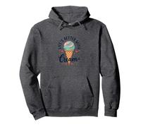 La Vita è Migliore con la Crema Ice Cone Sweet Treat Felpa con Cappuccio, Unisex per Adulti, Grigio Scuro, XXL