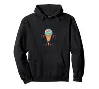La Vita è Migliore con la Crema Ice Cone Sweet Treat Felpa con Cappuccio, Unisex per Adulti, Nero, XXL