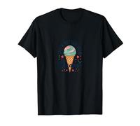 La Vita è Migliore con la Crema Ice Cone Sweet Treat Maglietta, Uomo, Nero, S