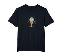 La Vita è Migliore con la Crema Ice Cone Sweet Treat Maglietta, Uomo Taglie Grandi, Nero, 2X Tall