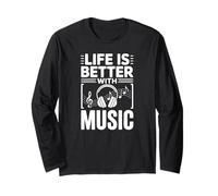 La Vita è Migliore con la Musica Maglia a Manica