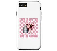 La vita è migliore con le mucche Agricoltore da latte Mucca Latteria Ragazza Custodia per iPhone SE (2020) / 7/8