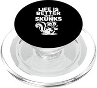 La vita è migliore con le puzzole Funny Animal Lover PopSockets PopGrip per MagSafe