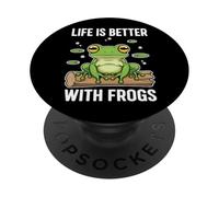 La vita è migliore con le rane PopSockets PopGrip Adesivo