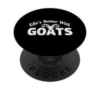 La vita è migliore con l'hobby degli animali della fattoria delle capre PopSockets PopGrip Adesivo
