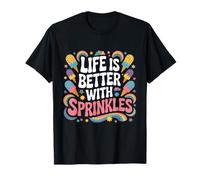 La vita è migliore con Sprinkles Sweet Ice Cream Lover Maglietta