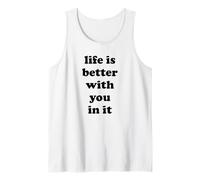 La Vita è Migliore con Te in Esso Amici Famiglia Canotta