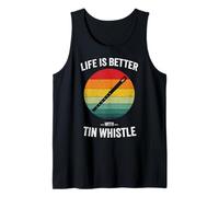 La Vita è Migliore con Tin Whistle Vintage Penny Flageolet Canotta