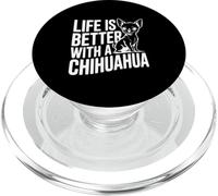 La vita è migliore con un amante degli animali chihuahua PopSockets PopGrip per MagSafe