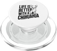 La vita è migliore con un amante degli animali chihuahua PopSockets PopGrip per MagSafe