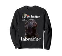 La vita è migliore con un cane labrador retriever Chocolate Lab Felpa