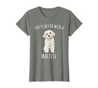 La Vita è Migliore Con Un Cane Maltese Maglietta