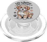La vita è migliore con un cane Maltipoo, Maltese e barboncino PopSockets PopGrip per MagSafe