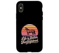 La vita è migliore con un cavallo purosangue Custodia per iPhone X/XS