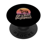 La vita è migliore con un cavallo purosangue PopSockets PopGrip Adesivo