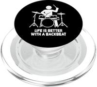 La vita è migliore con un divertente design da batterista Backbeat PopSockets PopGrip per MagSafe