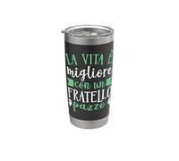 La Vita È Migliore Con Un Fratello Pazzo Annuncio Gravidanza Bicchiere termico in acciaio inox doppia parete
