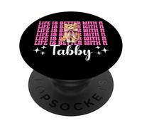 La vita è migliore con un gatto arancione tabby ragazza gatto mamma coquette PopSockets PopGrip Adesivo