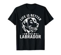 La Vita È Migliore Con Un Labrador Maglietta