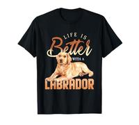La Vita È Migliore Con Un Labrador Maglietta