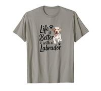 La Vita è Migliore con Un Labrador, Yellow Lab Retriever Maglietta