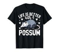La Vita è Migliore con Un Opossum Divertente Carino Amante Opossum Maglietta