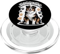 La vita è migliore con un pastore australiano, tricolore australiano PopSockets PopGrip per MagSafe