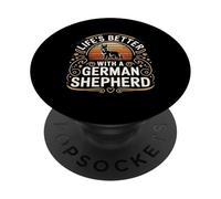 La vita è migliore con un pastore tedesco PopSockets PopGrip Adesivo