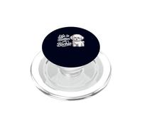 La vita è migliore con un proprietario Bichie Funny Bichon Frise PopSockets PopGrip per MagSafe