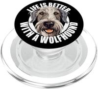 La vita è migliore con un simpatico cane Wolfhound irlandese PopSockets PopGrip per MagSafe