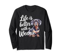 La vita è migliore con un simpatico proprietario di un bassotto amante dei cani Maglia a Manica