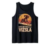La vita è migliore con un Vizsla - Grafica vintage con cane da corsa Canotta