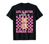 La Vita è Migliore con Una gatta Rossa, Gatto Arancione, Tabby Cat Girl Maglietta