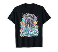 La Vita è Migliore con Una Grafica ad Acquerello Cane Corso Maglietta