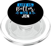 La vita è migliore con una maglietta JEN Nome JEN PopSockets PopGrip per MagSafe