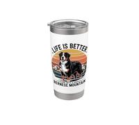 La vita è migliore con una montagna bernese - Vintage Berner Dog Bicchiere termico in acciaio inox doppia parete