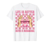 La Vita è Migliore con Una Ragazza di Terapia di Massaggio Maglietta