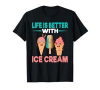 LA VITA È MIGLIORE CON UNA T-SHIRT CON GELATO Maglietta