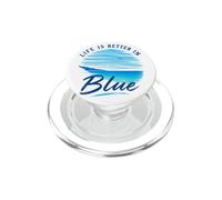 La vita è migliore in blu mare estate sentimenti spiaggia vacanza PopSockets PopGrip per MagSafe