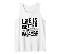 La Vita è Migliore in Pigiama, Comfort Accogliente per Gli Amanti della casa Canotta