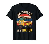 La Vita è Migliore in Un TUK TUK Bangkok Thailandia Amante dei Viaggi Maglietta