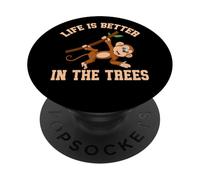 La vita è migliore nella Scimmia degli Alberi PopSockets PopGrip Adesivo