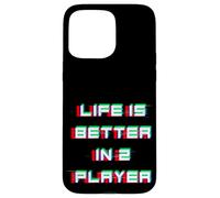 La vita è migliore nell'amante dei videogiochi a 2 giocatori Custodia per iPhone 15 Pro Max
