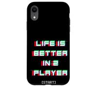 La vita è migliore nell'amante dei videogiochi a 2 giocatori Custodia per iPhone XR