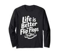 La Vita è Migliore nelle Infradito estive Maglia a Manica