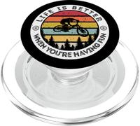 La vita è migliore quando ti diverti in mountain bike PopSockets PopGrip per MagSafe